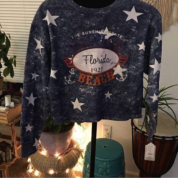 Dreamsicle Soft inner fleece cropped Florida Sweatshirt - Picture 2 of 7